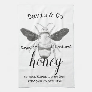 Serviette de cuisine personnalisée Honey Bee