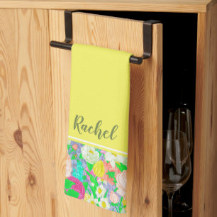 Serviette de cuisine personnalisée jardin de print