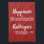 Serviette de cuisine personnalisée "maison"<br><div class="desc">Une serviette de cuisine amusante et unique avec une personnalisation facile. Vous feriez un grand cadeau ou un ajout à votre décor de maison.</div>