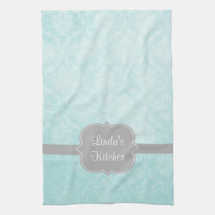Serviette de cuisine personnalisée par gris de