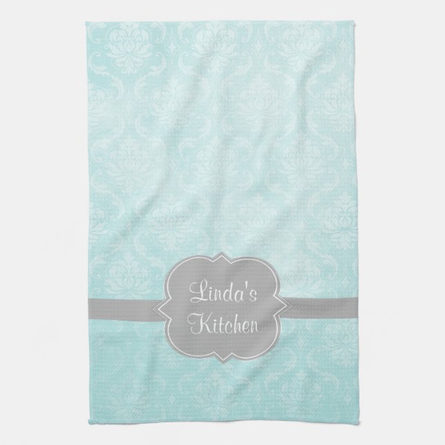 Serviette de cuisine personnalisée par gris de (Vertical)