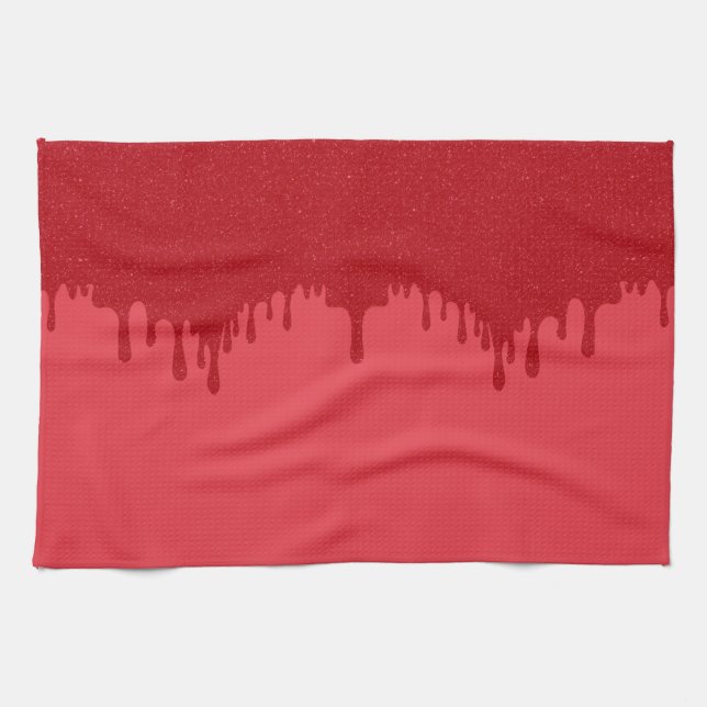 Serviette de cuisine personnalisée tomate rouge (Horizontal)