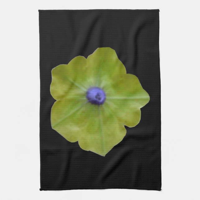 Serviette de cuisine Petunia Green et Blue (Vertical)