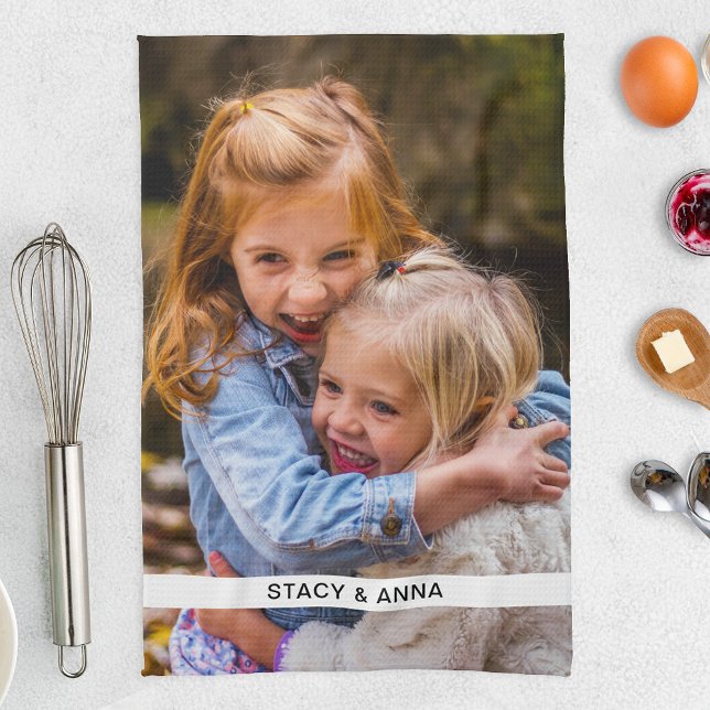 Serviette de cuisine Photo & Nom Modèle (Créateur téléchargé)