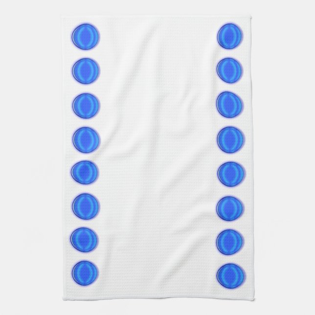Serviette de cuisine - Points bleus (Vertical)
