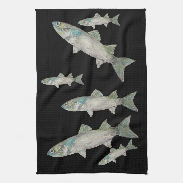 Serviette de cuisine poisson (Vertical)