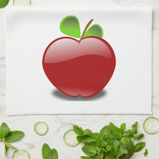 Serviette de cuisine Pomme Rouge (Plié)