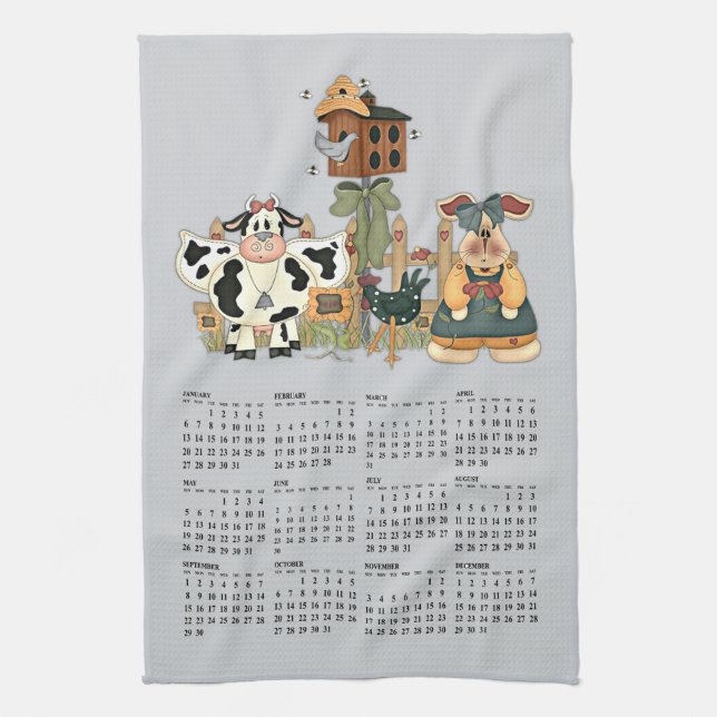 serviette de cuisine pour calandre à la ferme (Vertical)