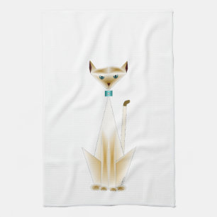 Serviette de cuisine pour chats de Siamese