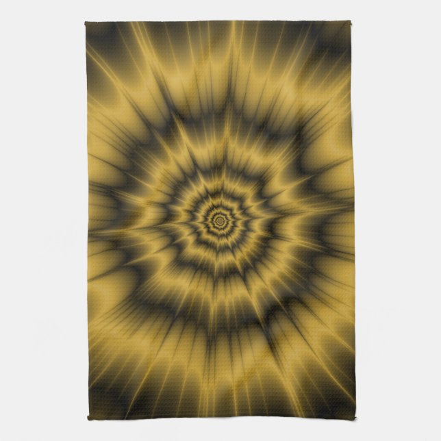 Serviette de cuisine pour explosion en or jaune (Vertical)