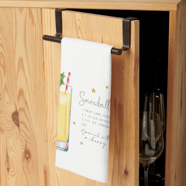 Serviette de cuisine pour la recette de cocktail d (Pliage en tiers)