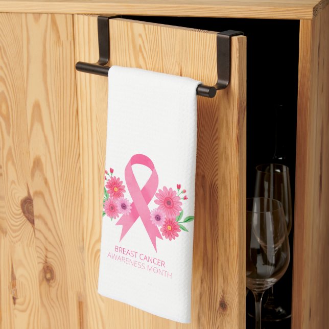 Serviette de cuisine pour la sensibilisation au ca (Pliage en tiers)