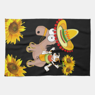 Serviette de cuisine pour le papillon de tournesol