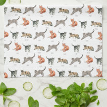 Serviette de cuisine pour les bons chats