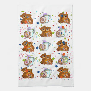 Serviette de cuisine pour ours en peluche