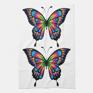 serviette de cuisine pour papillon arc-en-ciel