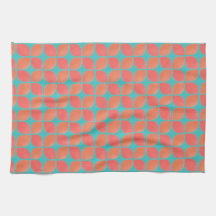serviette de cuisine pour pétales de corail - turq