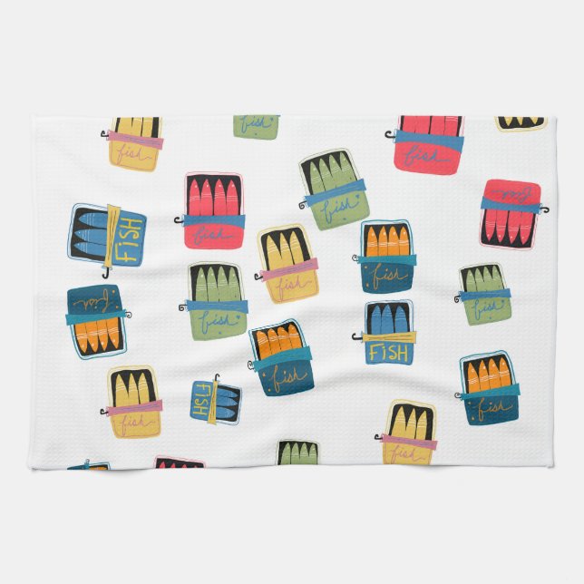 Serviette de cuisine pour poisson en conserve (Horizontal)