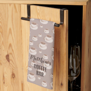 Serviette de cuisine pour station de café personna