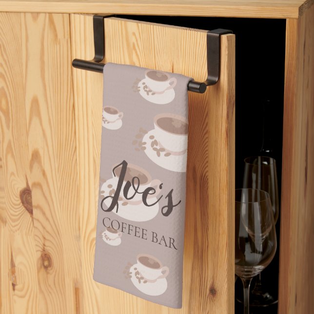 Serviette de cuisine pour station de café personna (Pliage en tiers)