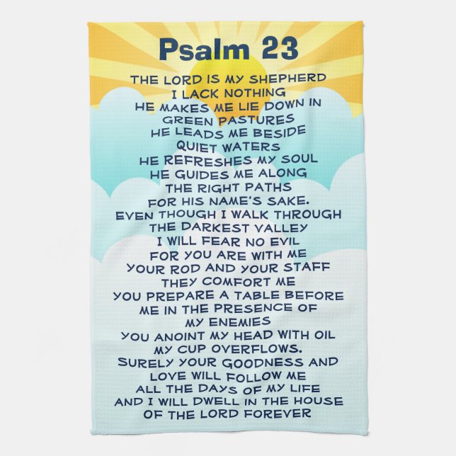 Serviette de cuisine Psalm 23 (Vertical)