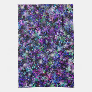 serviette de cuisine rainbow stars