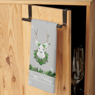 Serviette de cuisine Reindeer Gris