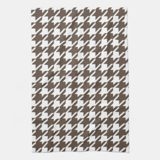 Serviette de cuisine rétro Brown Houndstooth