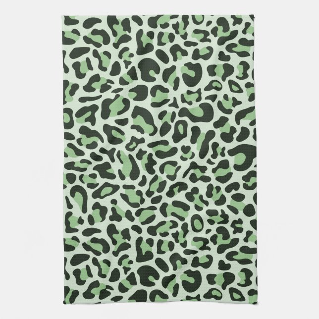Serviette de cuisine retro Empreinte de léopard ve (Vertical)