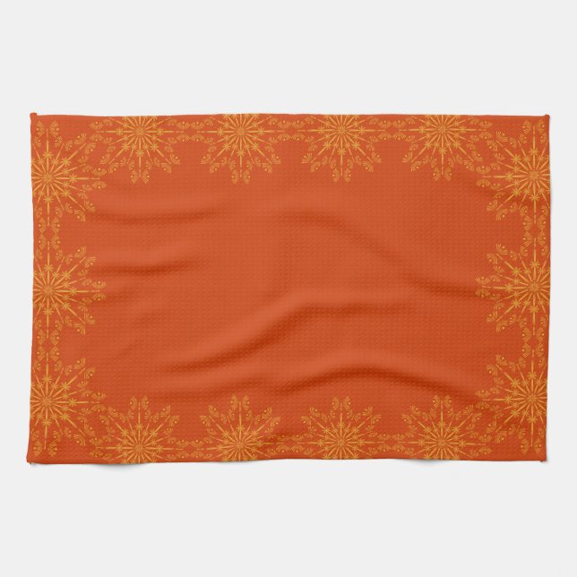 Serviette de cuisine Retro Mandala Papaya (Horizontal)