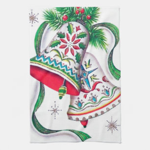 serviette de cuisine rétro vintage Noël