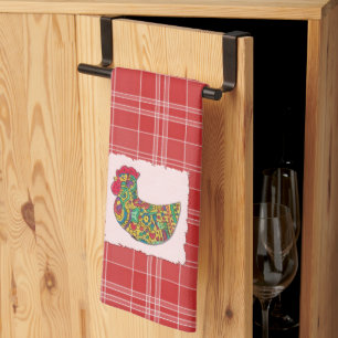 Serviette de cuisine Rooster Colorée