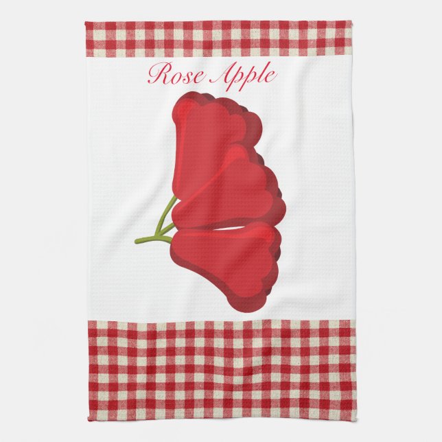 Serviette de cuisine rose Apple (Vertical)