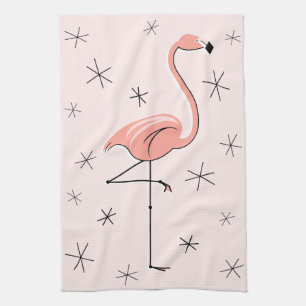 Serviette de cuisine rose de Flamant rose