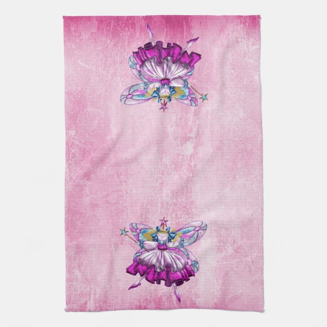 Serviette de cuisine rose mignonne de fées de (Vertical)