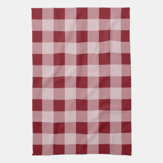 Serviette de cuisine rouge En vichy rustique