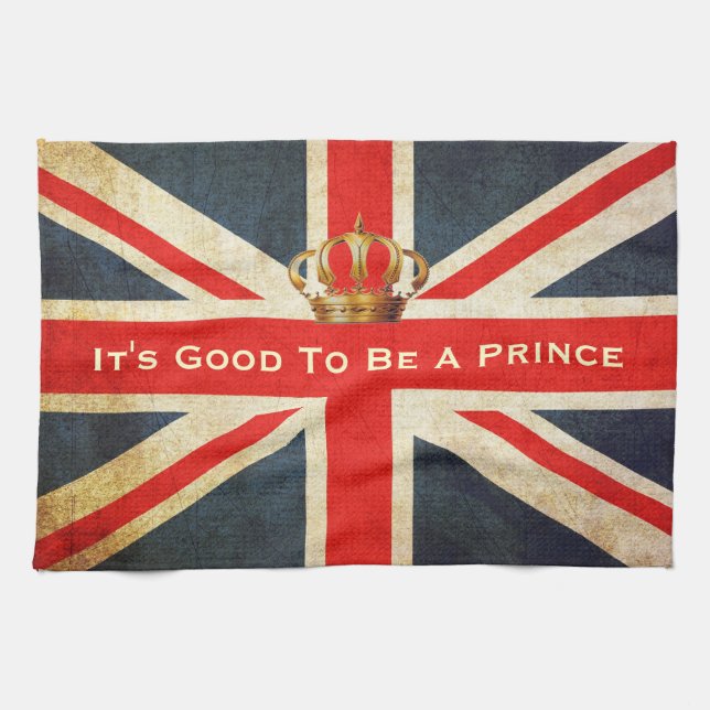 Serviette de cuisine royale grunge de bébé d'Union (Horizontal)