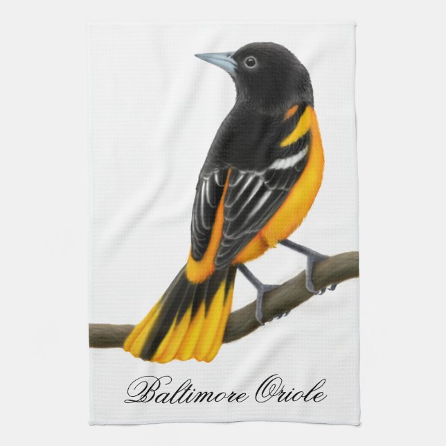 Serviette de cuisine sauvage d'oiseau de Baltimore (Vertical)
