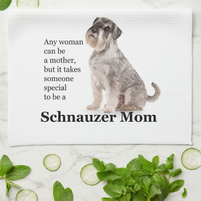 Serviette de cuisine Schnauzer Mom (Plié)