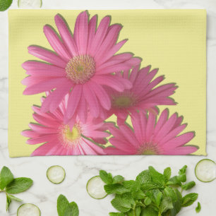 Serviette de cuisine - Serviettes de Gerbera rose