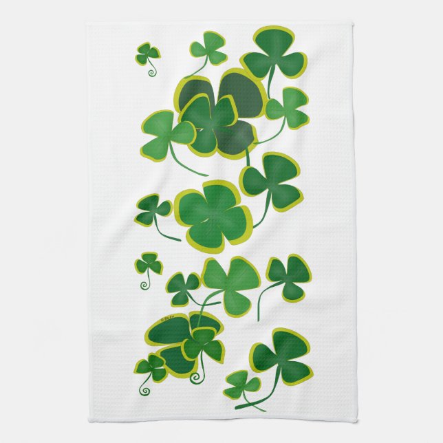 Serviette de cuisine shamrock (Vertical)