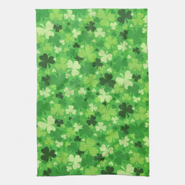 Serviette de cuisine Shamrock de la Saint-Patrick (Vertical)