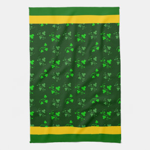 Serviette de cuisine Shamrock en Gris Jaune