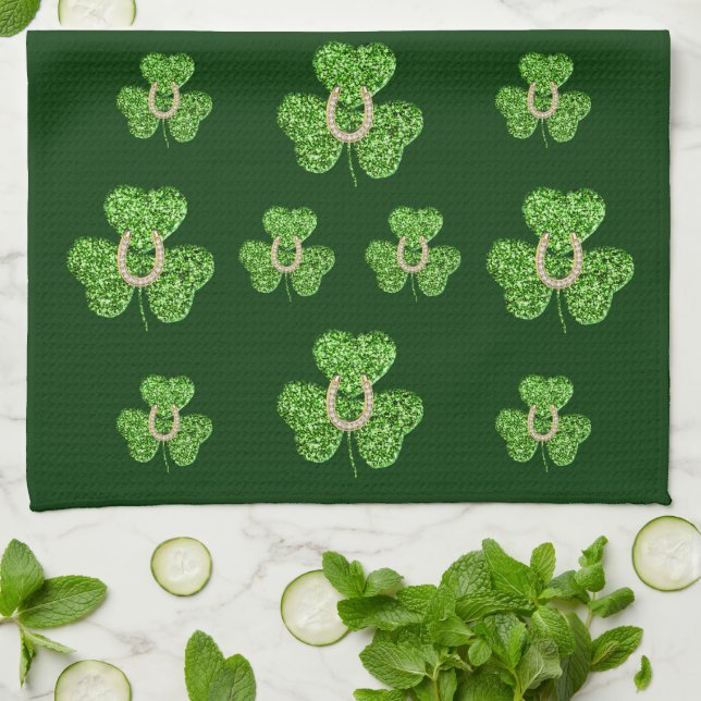 Serviette De Cuisine Shamrock Et Coin parties scin (Plié)