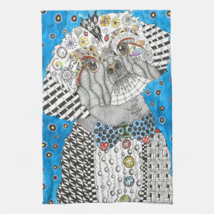 Serviette de cuisine Shih Tzu, fine et colorée