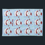 Serviette de cuisine Snowman Père Noël<br><div class="desc">Serviette de cuisine Snowman Père Noël par ArtMuvz Illustration. Vêtements de bonhomme de neige, t-shirts, cadeaux. T-shirt Snowman, cadeaux de Noël et vêtements d'hiver. . Pour personnaliser, ajoutez votre nom ou ajoutez du texte à la place. Customisez cette serviette de cuisine Snowman Père Noël pour la rendre unique ou pour...</div>