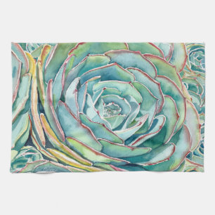 Serviette de cuisine succulente Blue Echeveria