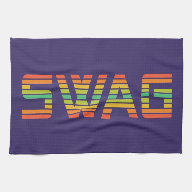 Serviette de cuisine SWAG personnalisée (Horizontal)