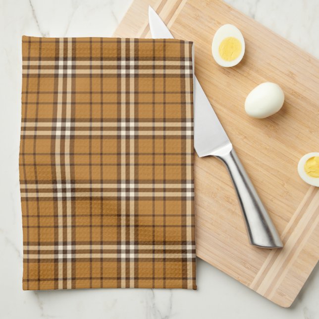 Serviette de cuisine Tartan Or (Quart Plié)