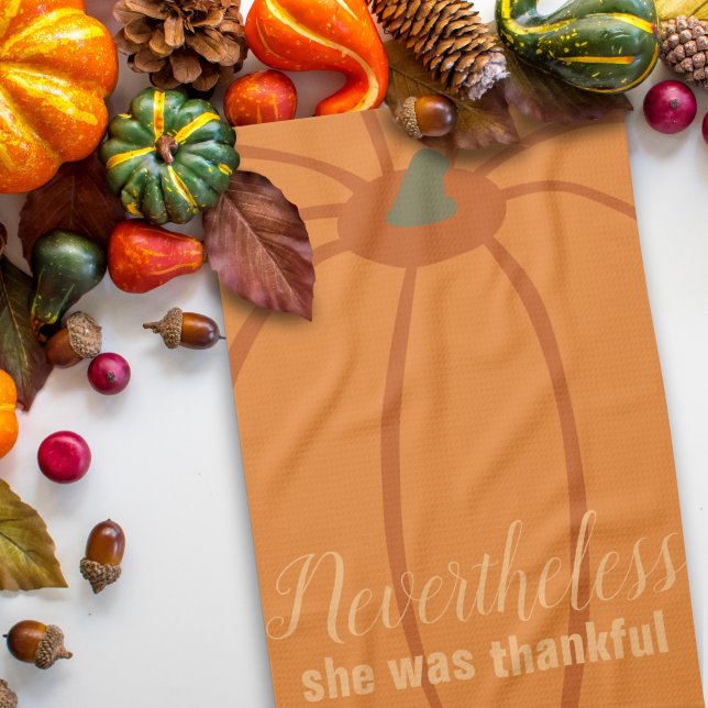 Serviette de cuisine Thanksgiving Citrouille (Nevertheless, here's your Thanksgiving Kitchen Towel for your fall Kitchen)